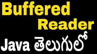 BufferedReader in Java in Telugu  Getting Input from the user  Kotha Abhishek [upl. by Cence571]