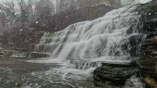 Hector Falls in a Snow Squall [upl. by Inig]