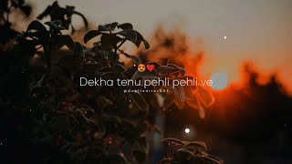 Dekha Tenu  Mohammad Faiz  Status Video  Dekha Tenu Pehli Pehli Bar Ve Status  Love Status [upl. by Nodnelg]