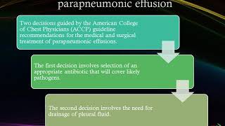 Parapneumonic effusion  empyema [upl. by Ahola814]