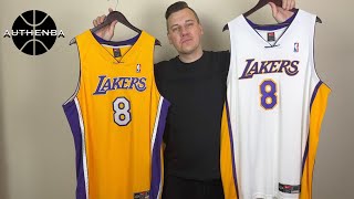 Kobe Bryant Nike DriFit Lakers Authentic NBA jersey comparison [upl. by Maillij]