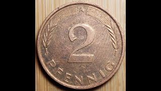 2 Pfennig 1995 Bundesrepublik Deutschland A [upl. by Atsirhc]