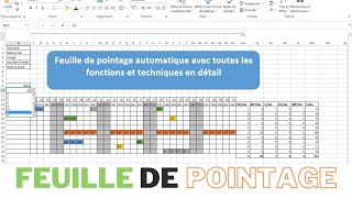 Excel Feuille de pointage dynamique  DreamWeb Maroc [upl. by Walli]