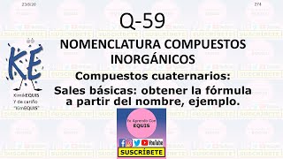 ¿Sales básicas Obtener la fórmula a partir del nombre [upl. by Black]