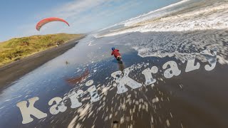 Kari Krazy  Sunny saturday in Karioitahi beach park paragliding fpv newzealand [upl. by Anjela826]