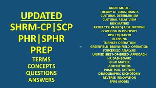 SHRMCP and SHRMSCP Certification Exam  PHR and SPHR Certification EXAM PREP [upl. by Aurita]