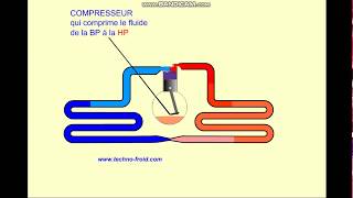 principe de fonctionnement dune installation frigorifique [upl. by Ellinet]