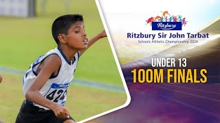 100m Finals U13  53rd Ritzbury Sir John Tarbat Junior Athletic Championship [upl. by Norman]