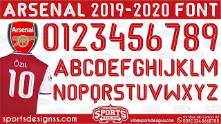 FREE DOWNLOAD Arsenal FC 201920 Football Font by Sports DesignssDownload Arsenal 2020 Font free [upl. by Anawqahs]