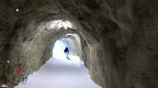 5K Skiing Leukerbad Tunnel Run Top to Bottom Wallis Switzerland GoPro HERO9 Hypersmooth GPS [upl. by Aiyotal591]