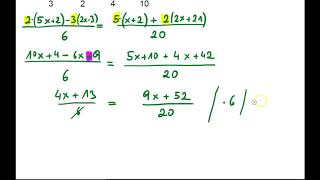 Gleichungen mit Brüche [upl. by Lemaceon]