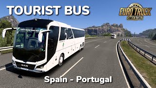 Euro Truck Simulator 2  Tourist Bus  MAN Lions Coach  Spain To Portugal [upl. by Eleanora]