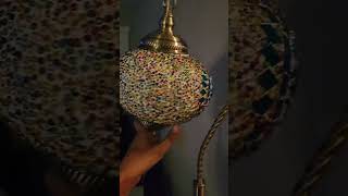 Turkish Floor Lamps for Living Room Modern Moroccan Lamp with Handmade Mosaic Glass Shade [upl. by Norval]