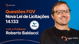 Questões FGV  Mentoria da Nova Lei de Licitações 14133 aovivo [upl. by Bobinette]