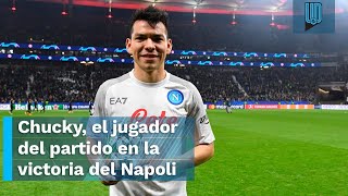 Chucky Lozano nombrado jugador del partido en el triunfo del Napoli en Champions League [upl. by God]