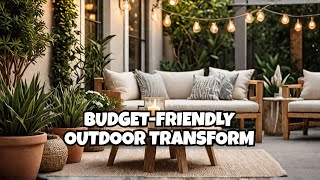 DIY Outdoor Patio Decor on a Budget Transform Your Space Affordably [upl. by Elttil805]