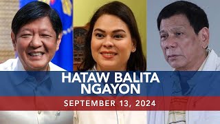 UNTV Hataw Balita Ngayon  September 13 2024 [upl. by Alfie]