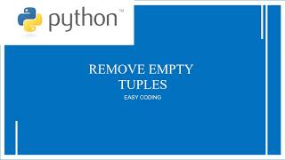 Python Program To Remove Empty Tuples From A ListPython Programs For Begginers [upl. by Mahgirb]