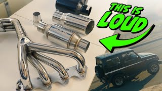 Exhaust Upgrade for Suzuki Samurai  FLASHARK RACING [upl. by Ahsiened]