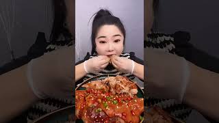 sweet spicy pork 🐖yummy 😋 mukbang homefood chinesefoos chineseating chinesea🍝 [upl. by Fidela]