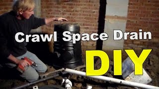 DIY Crawl Space Drainage Pump Footer Foundation Discharge Curb Cut [upl. by Ennagroeg226]