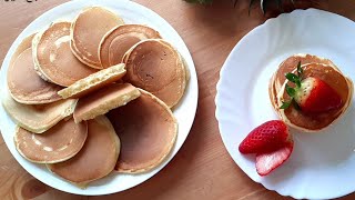 Pancake soffici 🥞 الذ واطيب بان كيك صحي بخمس دقائق [upl. by Dewitt258]