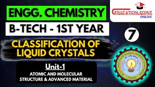 Lec 7  Classification of Liquid Crystals  Engineering Chemistry AKTU BTech 1st year [upl. by Chao]