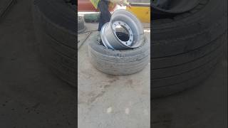 shorts tubeless single truck tyre opening just so easy tubeless tire keasi kholte Hain tyre truck [upl. by Bailey]