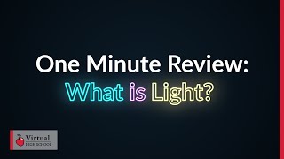 One Minute Review What is Light [upl. by Butte]