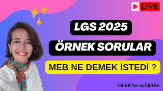 LGS 2025 MEB ÖRNEK SORULAR [upl. by Anir]