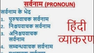 Sarvanam  Hindi grammar  Sarvanam ke bhed  explanation with English words [upl. by Nivra]