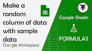 Make a Random Column of Data from Sample Data in Google Sheets [upl. by Nanaek]