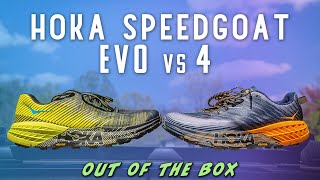 FIRST IMPRESSIONS HOKA EVO Speedgoat VS HOKA Speedgoat 4  Which one for a 100 Miler [upl. by Htiderem]