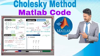 Cholesky MethodLLT ampamp UUT Decomposition With Matlab CodeAlgorithm Output Table FormLecture 13 [upl. by Jona]