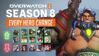 Overwatch 2  EVERY HERO CHANGE for Season 8 [upl. by Hpsoj799]