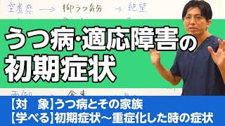 うつ病、適応障害の初期症状を解説します うつ状態 うつ 適応障害 [upl. by Airda]