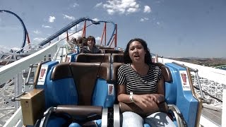 Twisted Colossus at Six Flags Magic Mountain Rider POV RAW Footage [upl. by Semele]