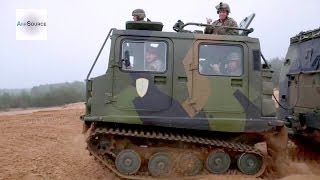 US Marines FUN RIDE  Latvian Bandvagn 206 Tracked Carrier [upl. by Nnylarej164]