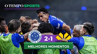 CRUZEIRO 2 X 1 CRICIÚMA  Veja os melhores momentos do jogo [upl. by Ajed]