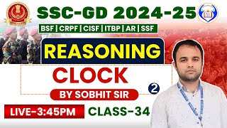 REASONING  CLOCK  CLASS34  FOR UP SSCGD 202425 BY SOBHIT SIR sscgd ssc [upl. by Giark]