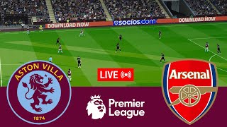 LIVE Aston Villa vs Arsenal Premier League 2425 Full Match  Video Game Simulation [upl. by Nahshon]