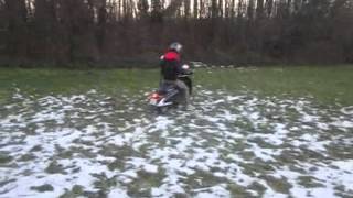 HONDA SHADOW 50 amp MALAGUTI XSM 50 ON SNOW 3 [upl. by Yelwah]