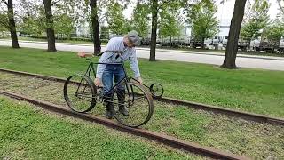 Vintage Kalamazoo Railroad Velocipede Rail Bike Bicycle 1895 vintagemodeltrains [upl. by Kassandra]