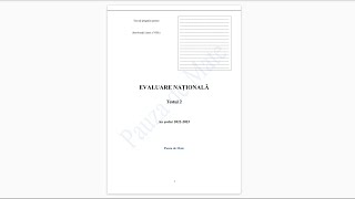 Testul 2 de pregatire pentru Evaluare Nationala 2023 [upl. by Aramoiz691]