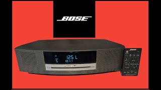 🔴 Nice Bose Wave Music System AMFM CD Player Clock Radio Bluetooth Remote Great Sound 🔊 [upl. by Nara]