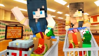 Minecraft Grocery  FUNNEH amp GOLD GO TO THE GROCERY STORE Minecraft Roleplay [upl. by Ellehcear318]