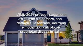 IMU 2024 quando come pagare esenzioni [upl. by Graig]