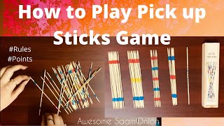 mikado spiel game how to play  pick up stick rules  Awesome Saamonion [upl. by Etnoek]