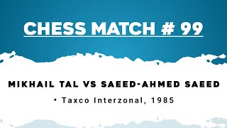 Mikhail Tal vs SaeedAhmed Saeed • Taxco Interzonal 1985 [upl. by Sidran]