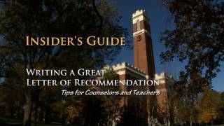 Insiders Guide to Writing a Great Letter of Recommendation [upl. by Agle]